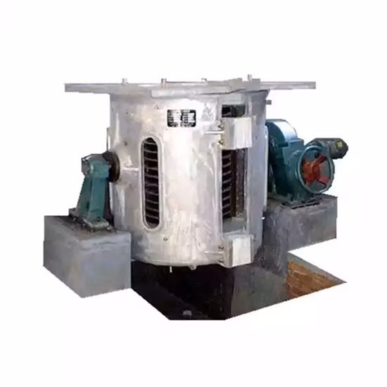 Reductor Horno de fusión por inducción eléctrica de aluminio Horno Carcasa de aluminio Horno de fusión de bronce por inducción de frecuencia intermedia 1t Fabricante directo