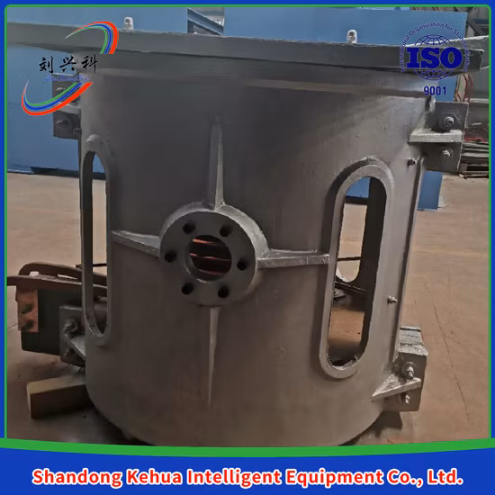 Horno de fusión eléctrico de inducción de aluminio con reductor de 800kw, horno de fusión de bronce con carcasa de aluminio, horno de fusión de bronce por inducción de frecuencia intermedia 2t