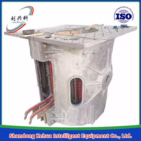 Productos de aluminio del equipo de fundición de cobre del horno de inducción de Shell 0.75t de frecuencia intermedia nuevos