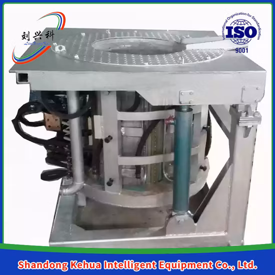 Fábrica china del equipo de fundición de cobre del horno de inducción de Shell 0.75t de aluminio de frecuencia intermedia