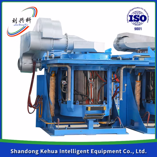 Horno de frecuencia intermedia de fabricante directo 1,5 t/3t/5t/10t/20t/30t, horno de inducción de frecuencia media para mini planta siderúrgica de barras de refuerzo